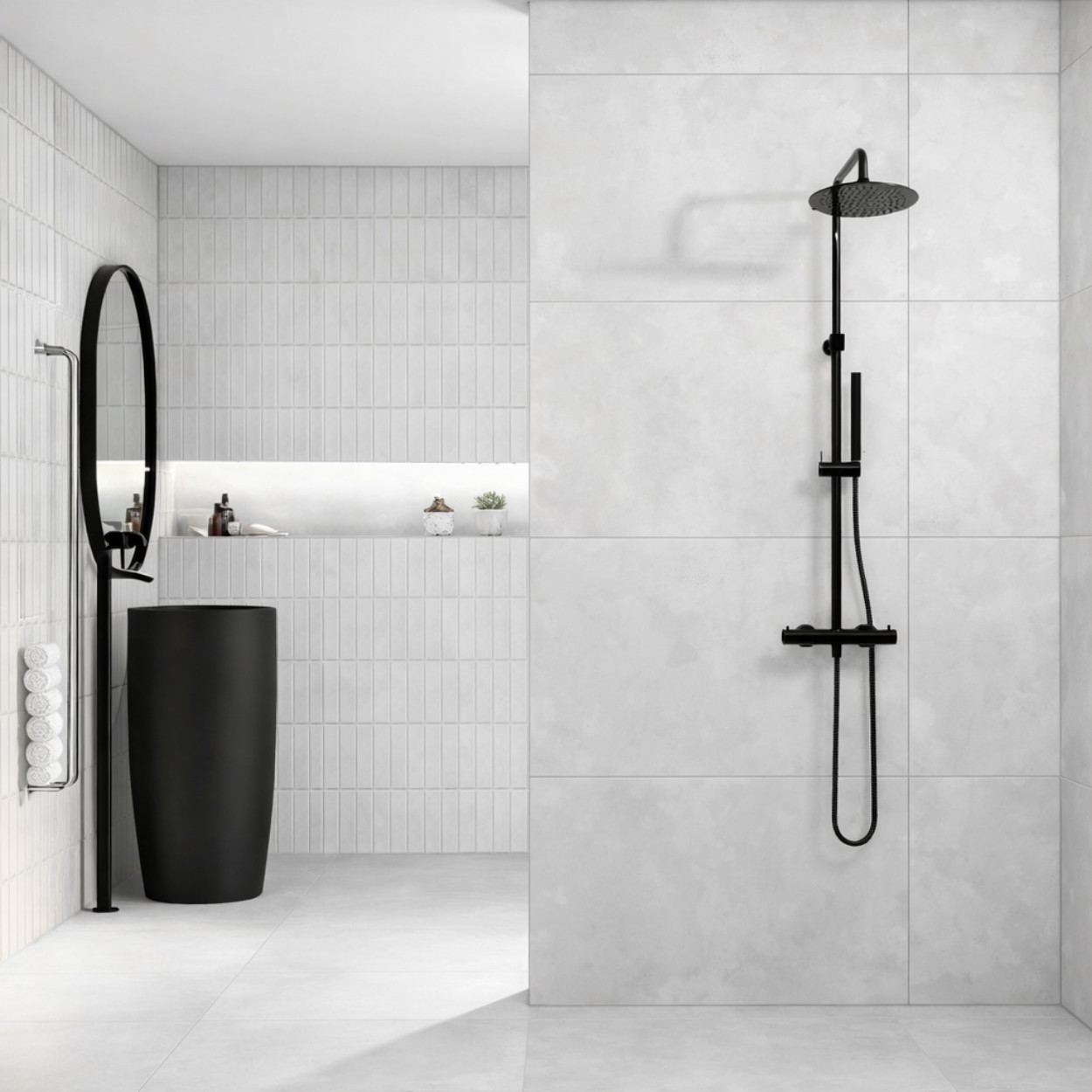 Prissmacer Ceramica Beton Cire Bercy Bianco 60x120cm